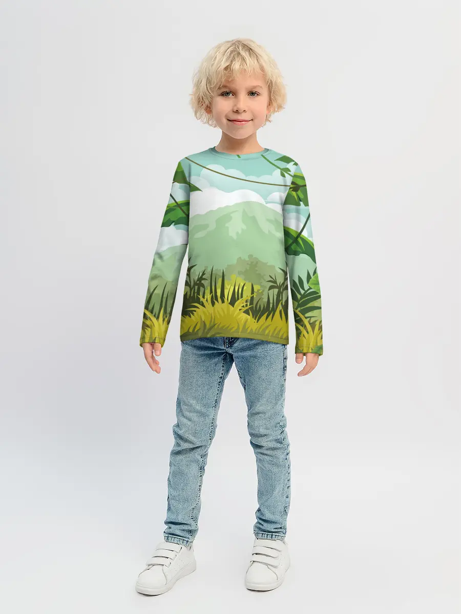 Детский лонгслив / Тропики