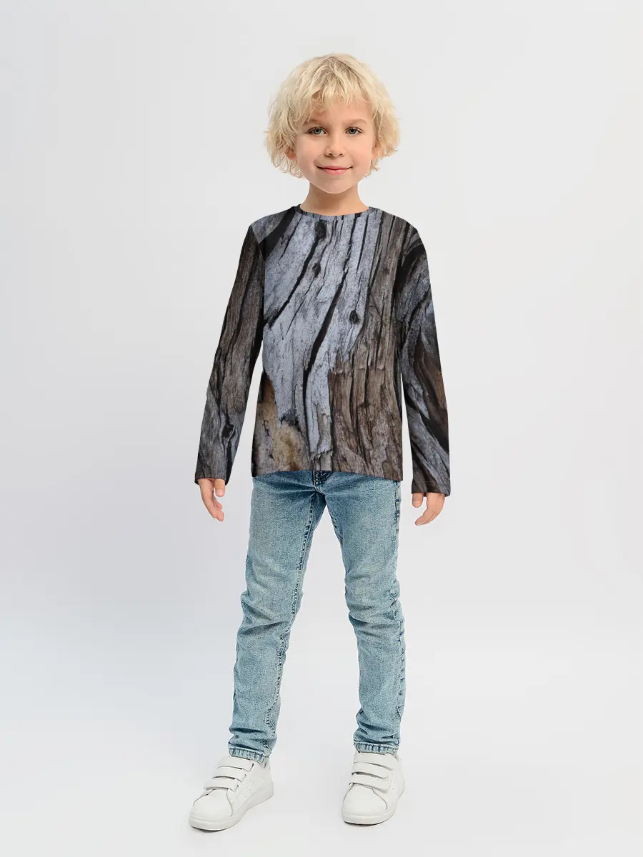 Детский лонгслив / Древесная кора
