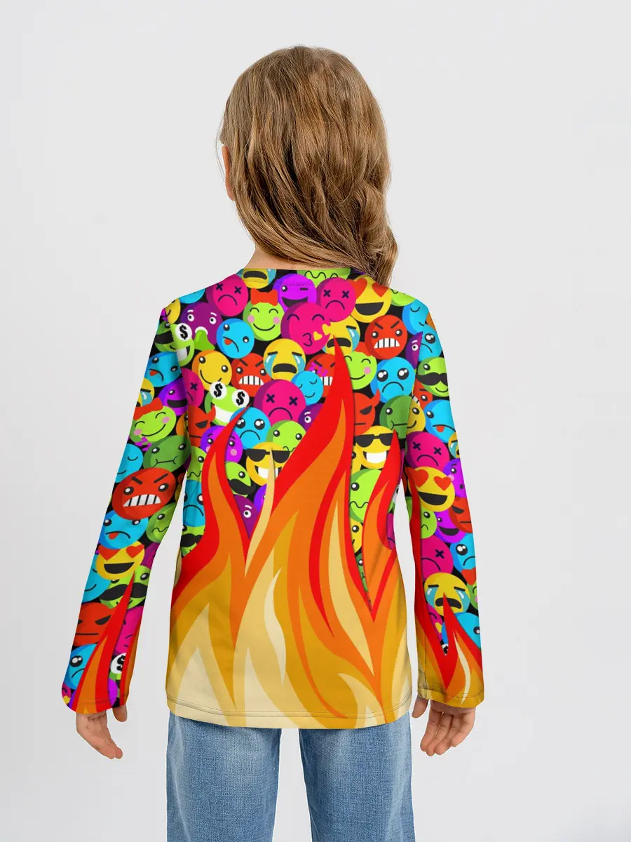 Детский лонгслив / SLAVA MARLOW - Смайлики