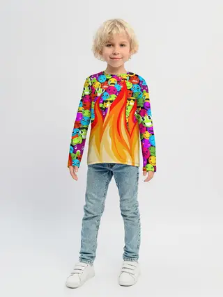 Детский лонгслив / SLAVA MARLOW - Смайлики