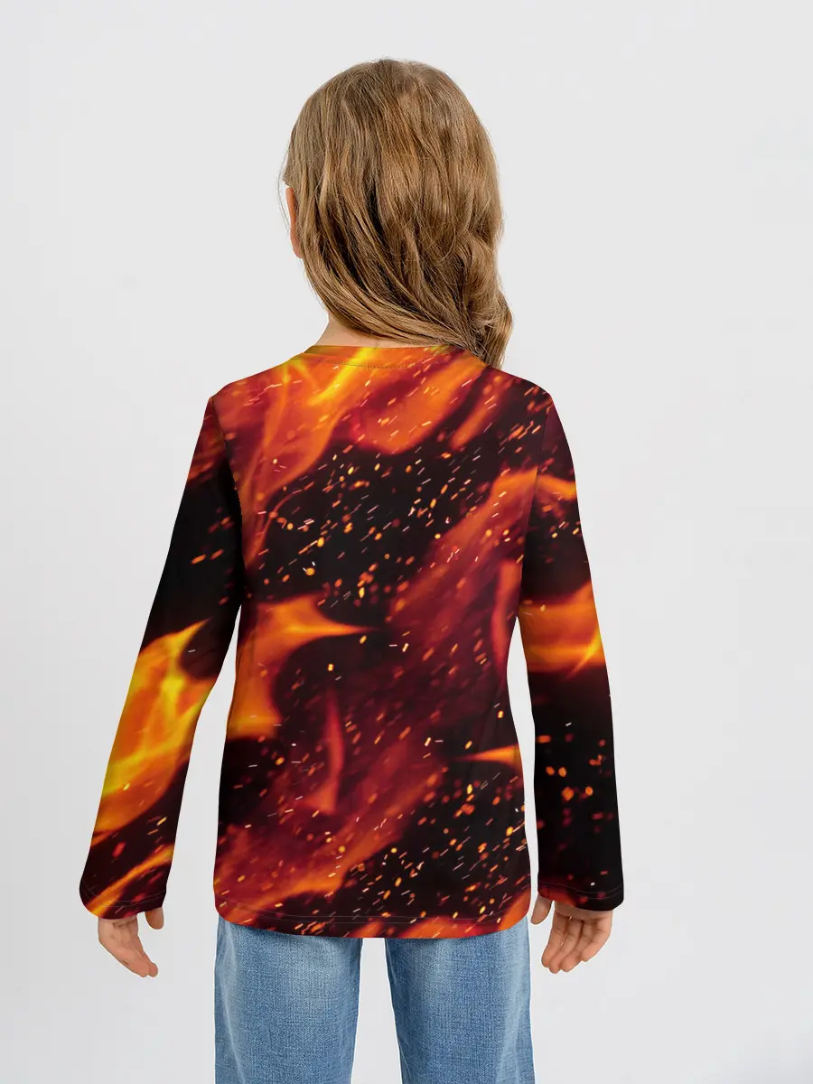 Детский лонгслив / БИТКОИН ОГОНЬ