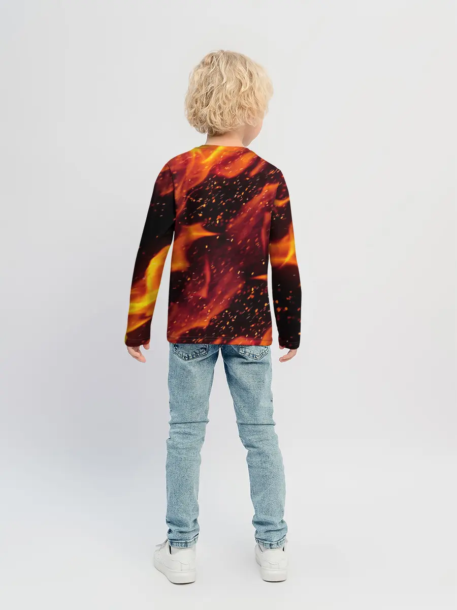 Детский лонгслив / БИТКОИН ОГОНЬ