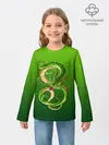 Детский лонгслив / земляной анимешный дракон