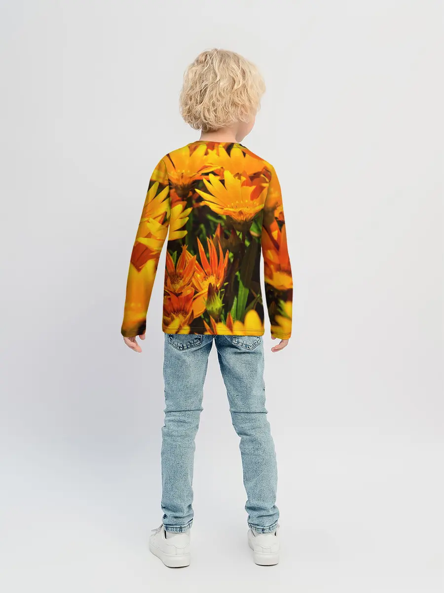 Детский лонгслив / Желтый цвет весны