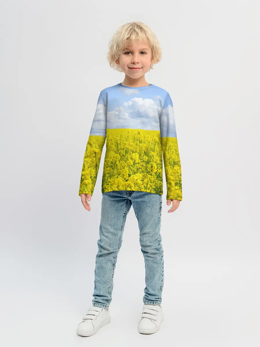 Детский лонгслив / Желтый цвет весны