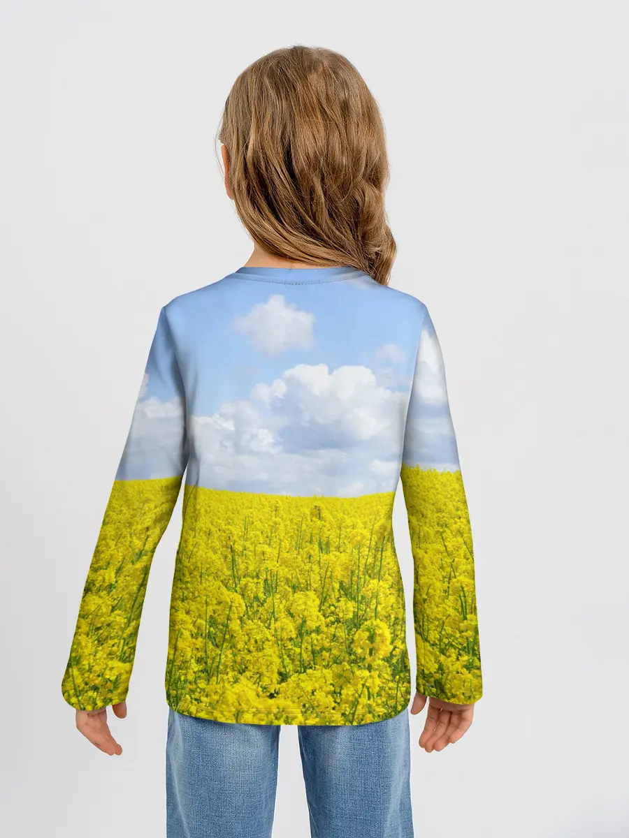 Детский лонгслив / Желтый цвет весны