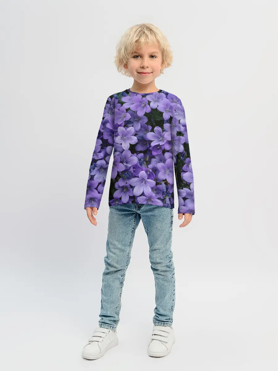 Детский лонгслив / Фиолетовый цвет весны