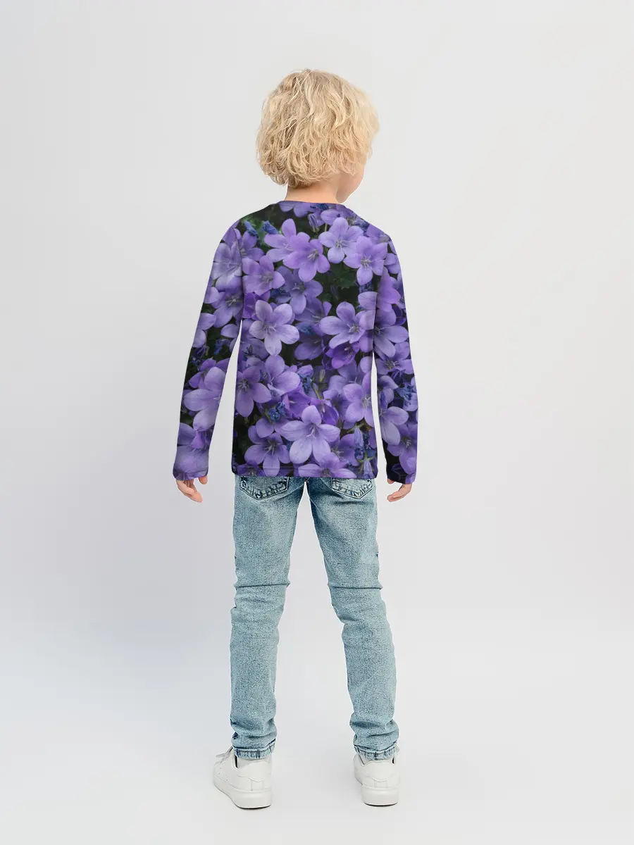 Детский лонгслив / Фиолетовый цвет весны