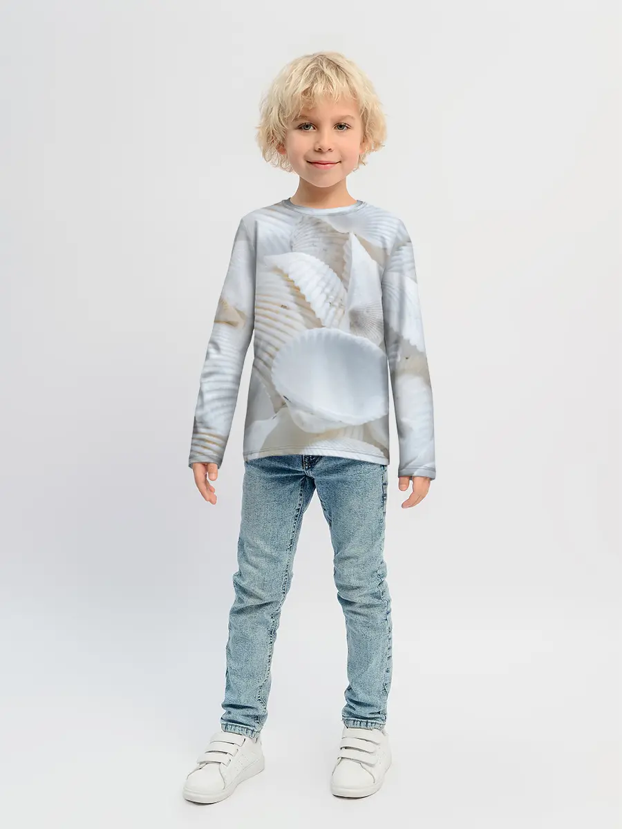 Детский лонгслив / Ракушки