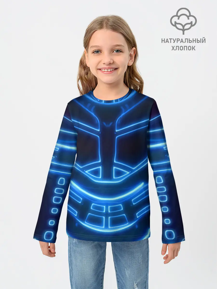 Детский лонгслив / Неоновая броня | Neon Armor