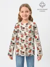 Детский лонгслив / Коты в Свитерах Паттерн