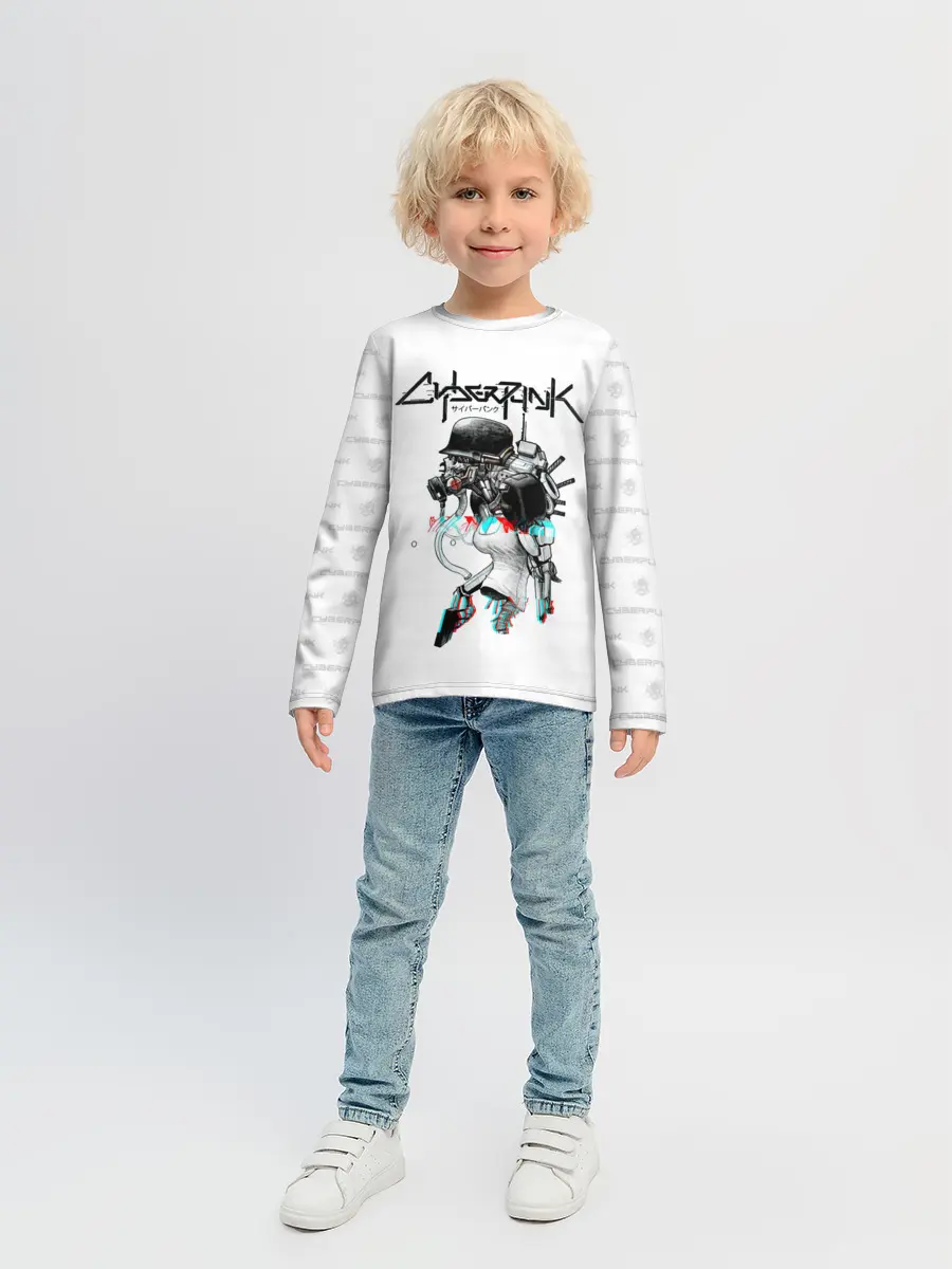 Детский лонгслив / Cyberpunk 2077 КиберСкелет