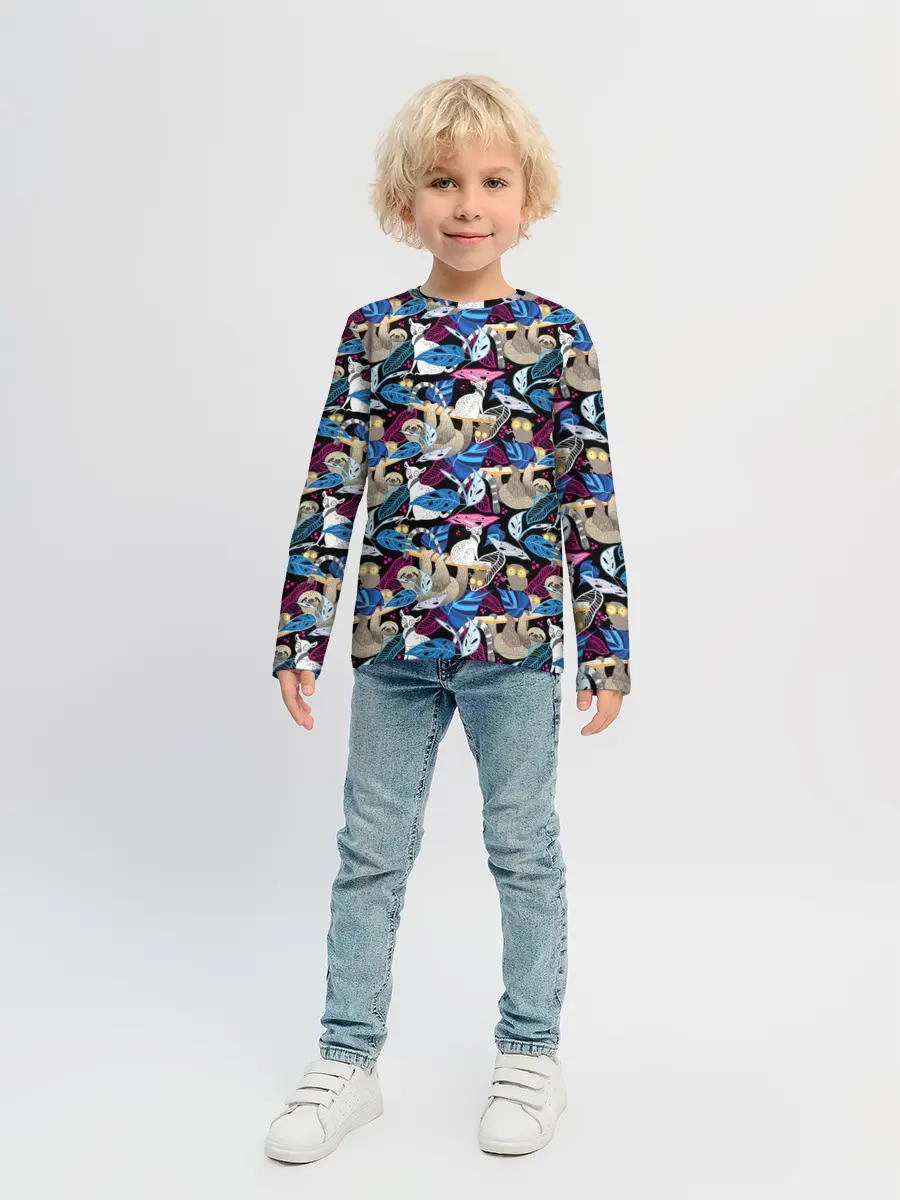 Детский лонгслив / Ленивцы и Лемуры