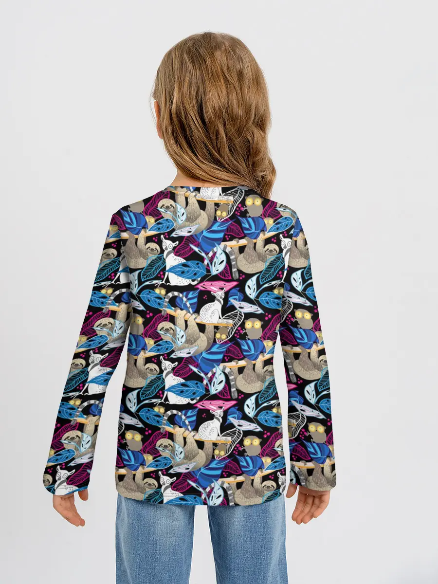 Детский лонгслив / Ленивцы и Лемуры