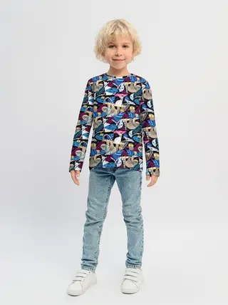 Детский лонгслив / Ленивцы и Лемуры