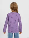 Детский лонгслив / Листья на фиолетовом фоне