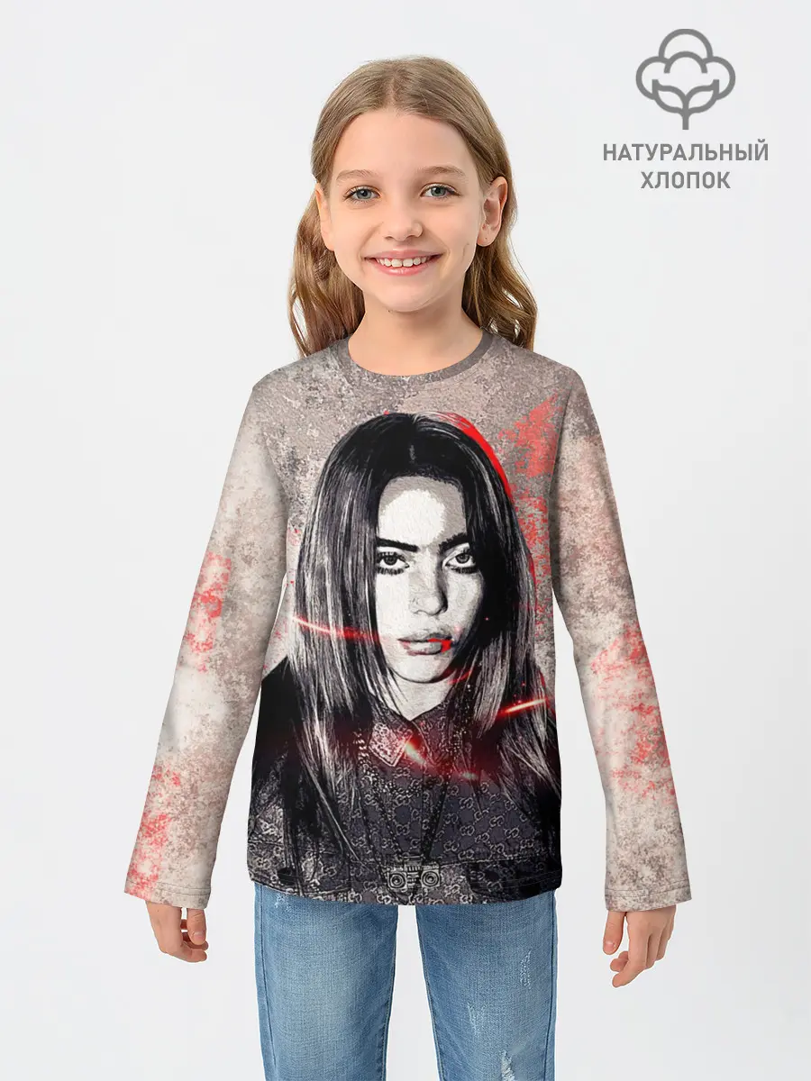 Детский лонгслив / Билли Айлиш стиль гранж