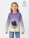 Детский лонгслив / черный котенок в коробке