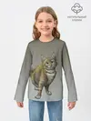 Детский лонгслив / полосатый уличный кот