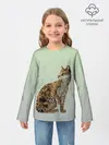 Детский лонгслив / дикий кот оцелот