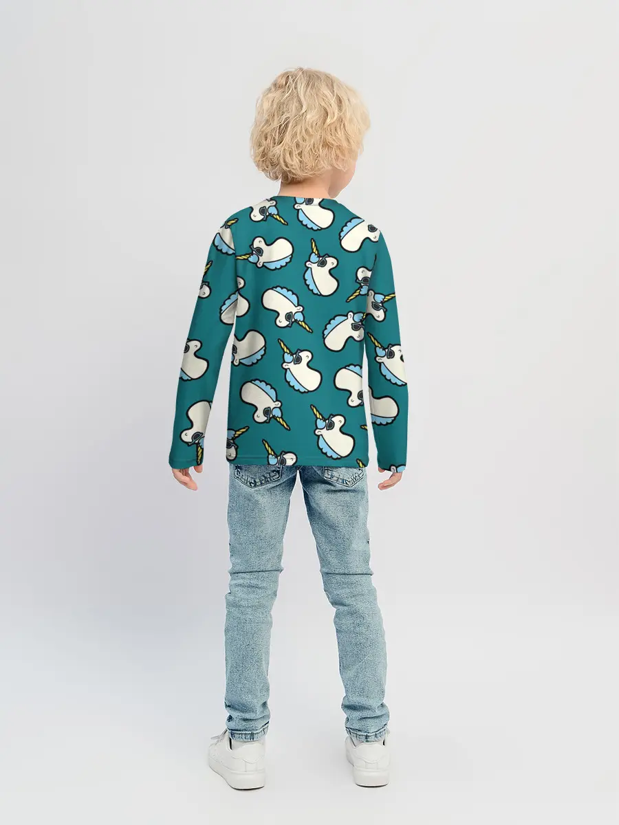 Детский лонгслив / Крутые Единороги