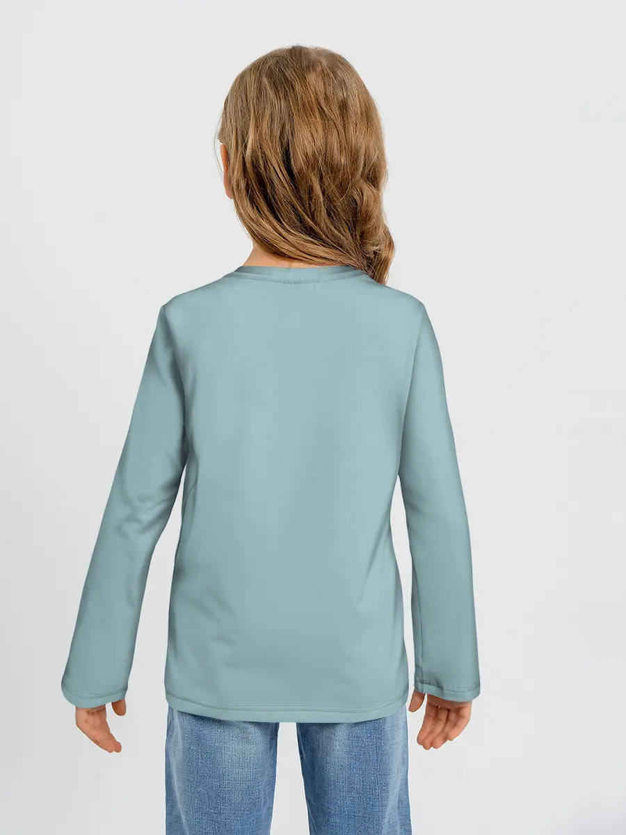 Детский лонгслив / Котик грустит