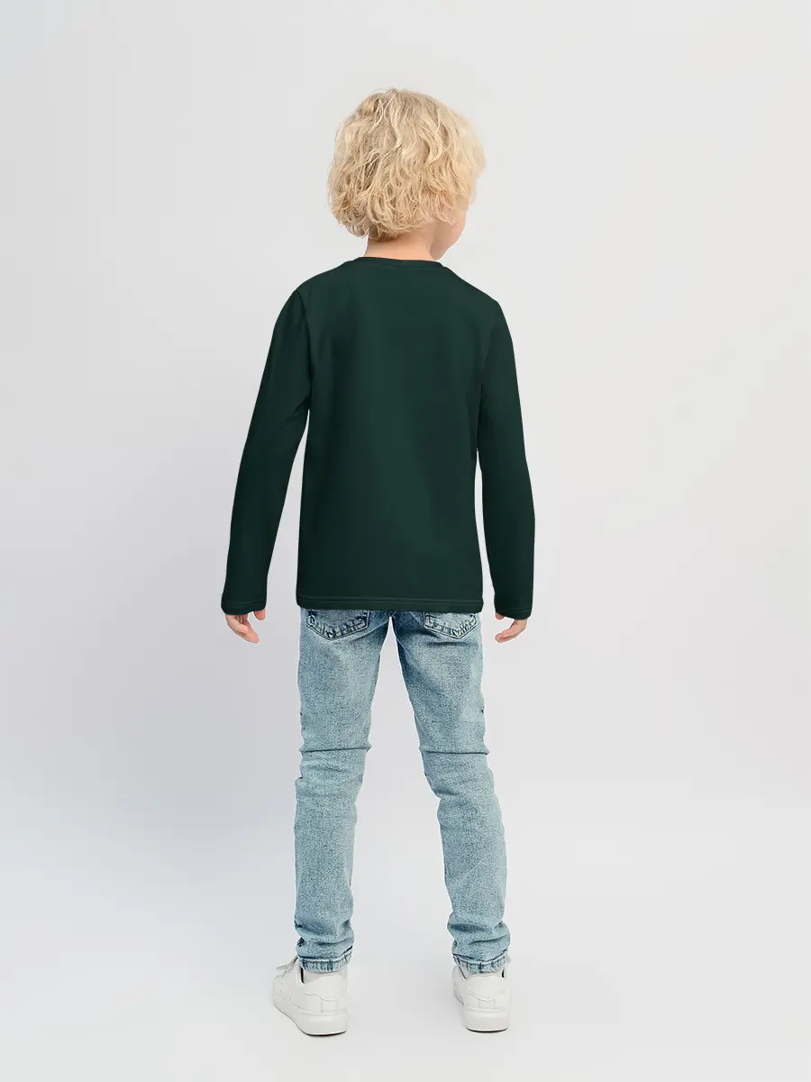 Детский лонгслив / Огненный Тигр в Цветах