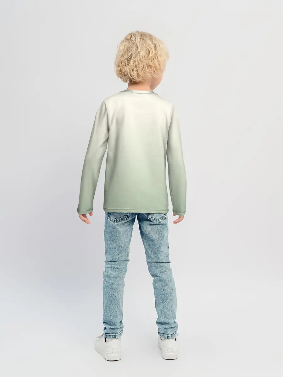 Детский лонгслив / девушка кимоно зима Япония кот