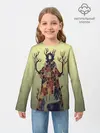 Детский лонгслив / лесной волшебник акварель