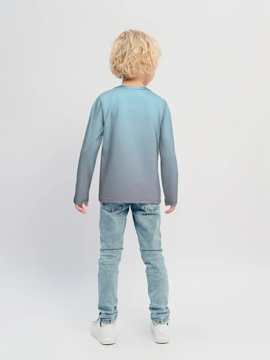 Детский лонгслив / кот с мороженкой