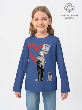 Детский лонгслив / Любовь это ответ | Banksy