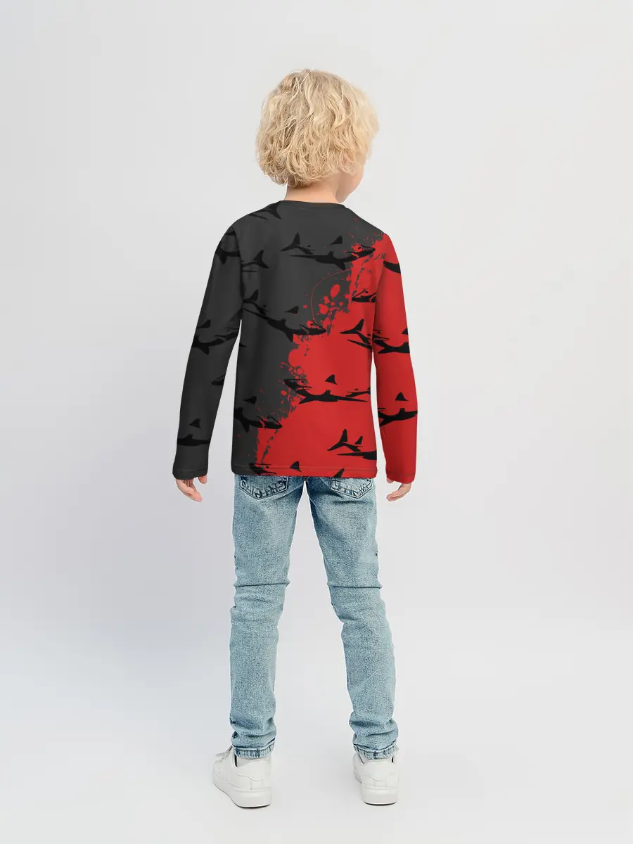 Детский лонгслив / Акулы