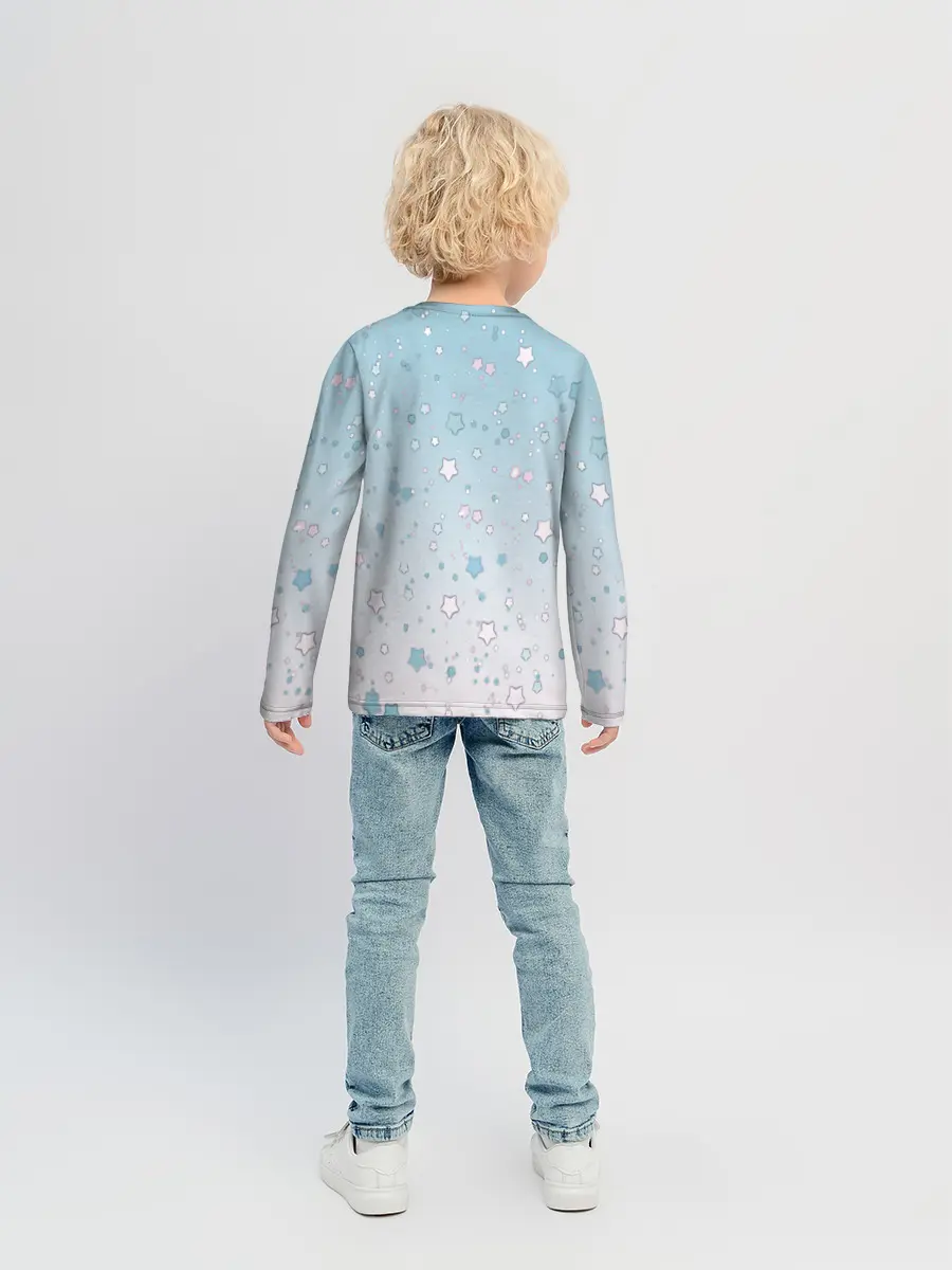 Детский лонгслив / милые звездочки узор