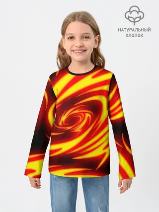 Детский лонгслив / ОГНЕННЫЕ ВОЛНЫ | FIRE STRIPES