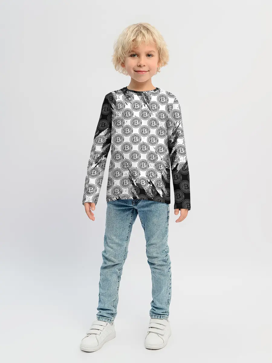 Детский лонгслив / Bitcoin