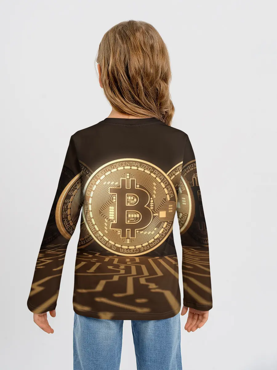 Детский лонгслив / Биткоин
