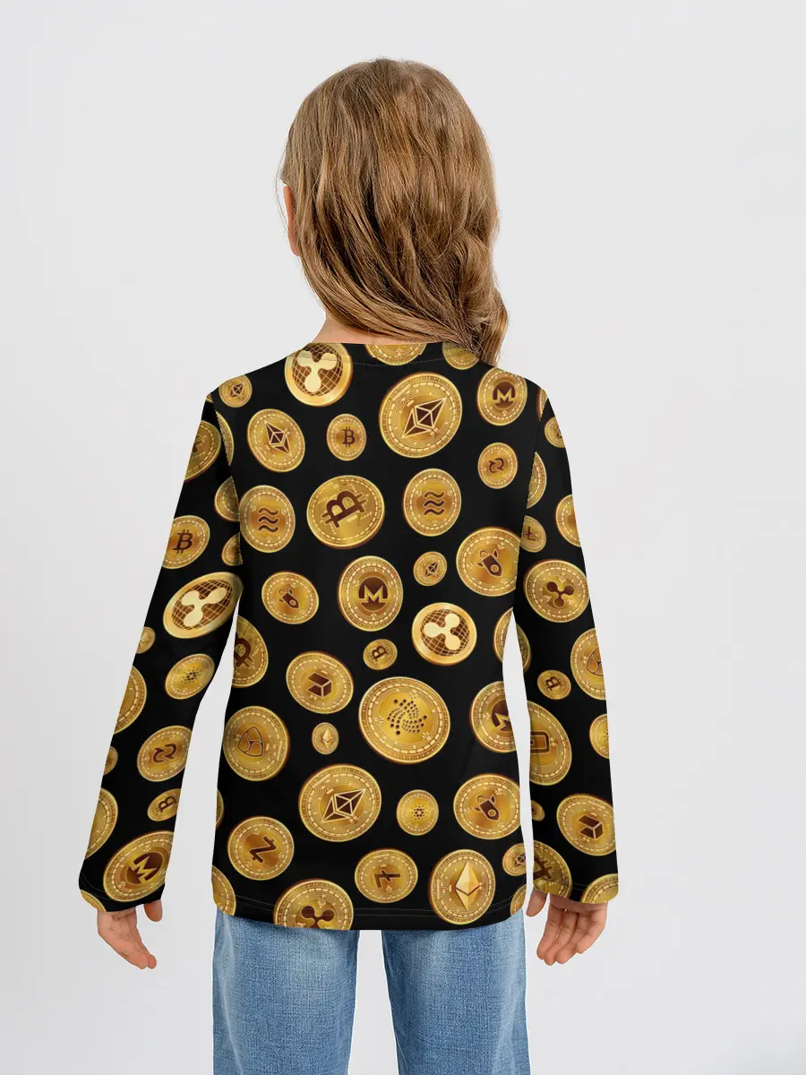 Детский лонгслив / CRYPTOCURRENCY | КРИПТОВАЛЮТА
