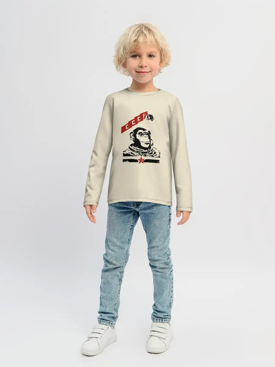 Детский лонгслив / Обезьяна космонавт