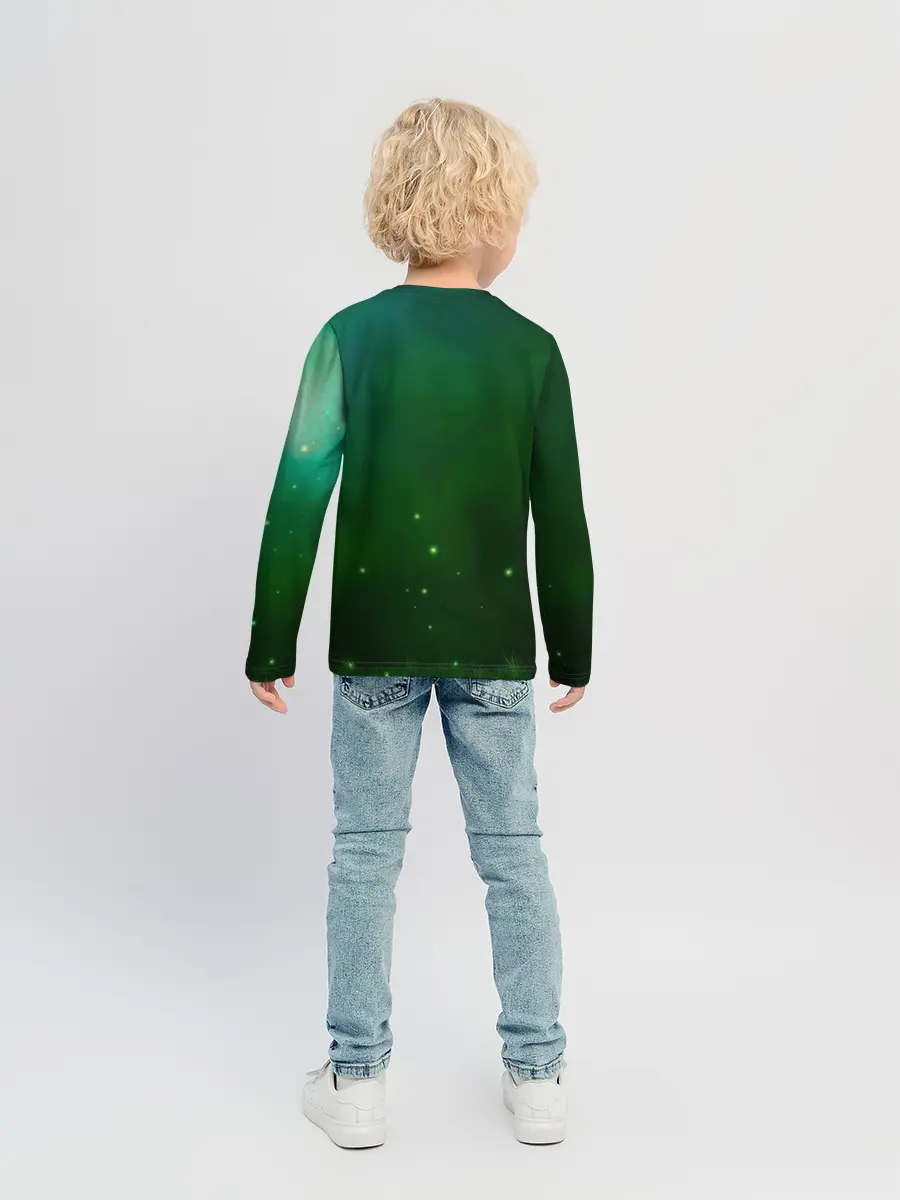 Детский лонгслив / Лисенок нюхает цветок