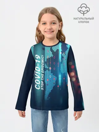 Детский лонгслив / Stop Covid-19