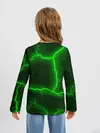 Детский лонгслив / К - 13 зелёная трещина 3D