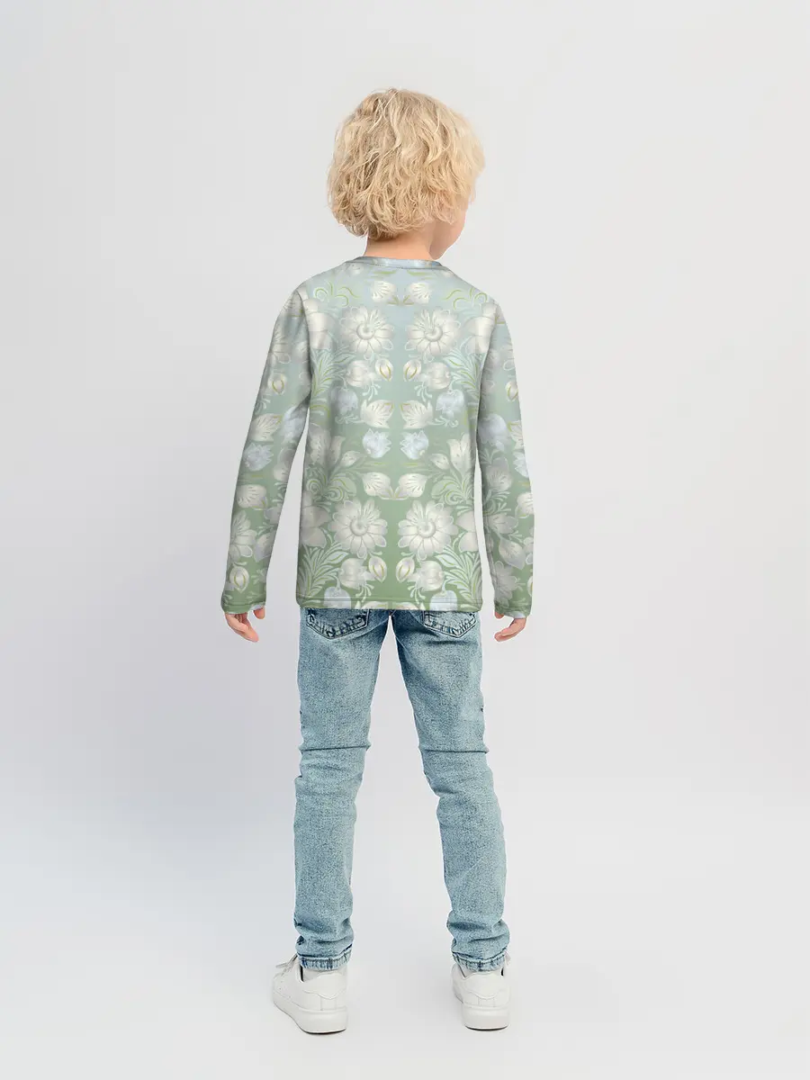 Детский лонгслив / цветочный узор