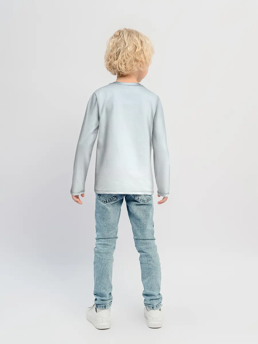 Детский лонгслив / акварельный велосипед