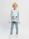Детский лонгслив / акварельный велосипед