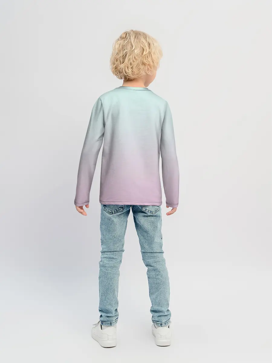 Детский лонгслив / акварельные бабочки