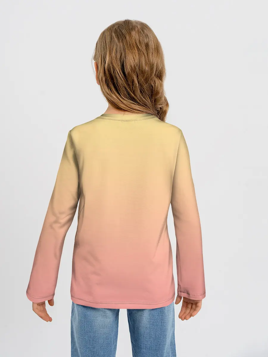 Детский лонгслив / девочка и кролик