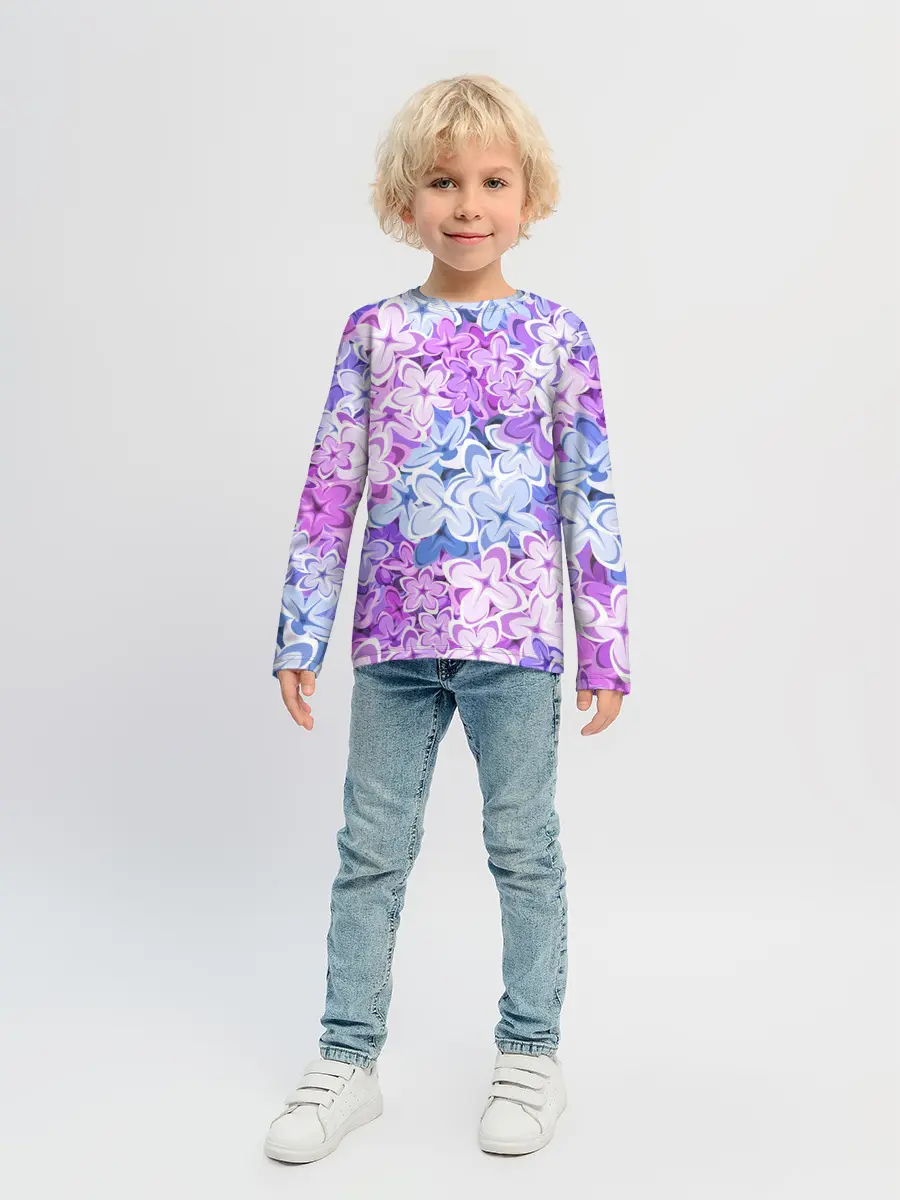 Детский лонгслив / СИРЕНЬ | ЦВЕТЫ | LILAC
