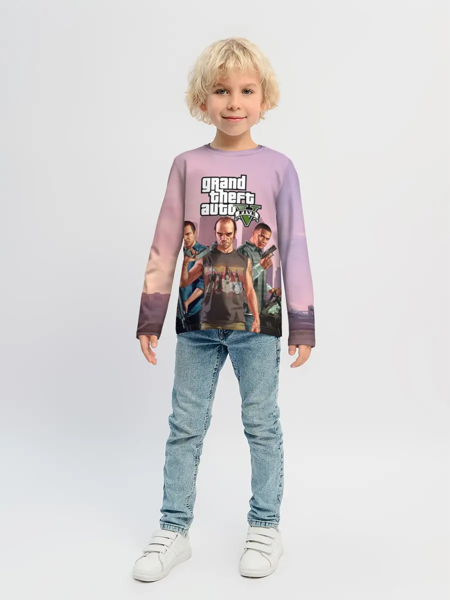 Детский лонгслив / Персонажи ГТА 5