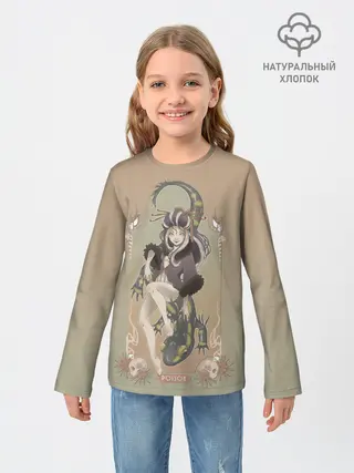 Детский лонгслив / Девушка ящерица