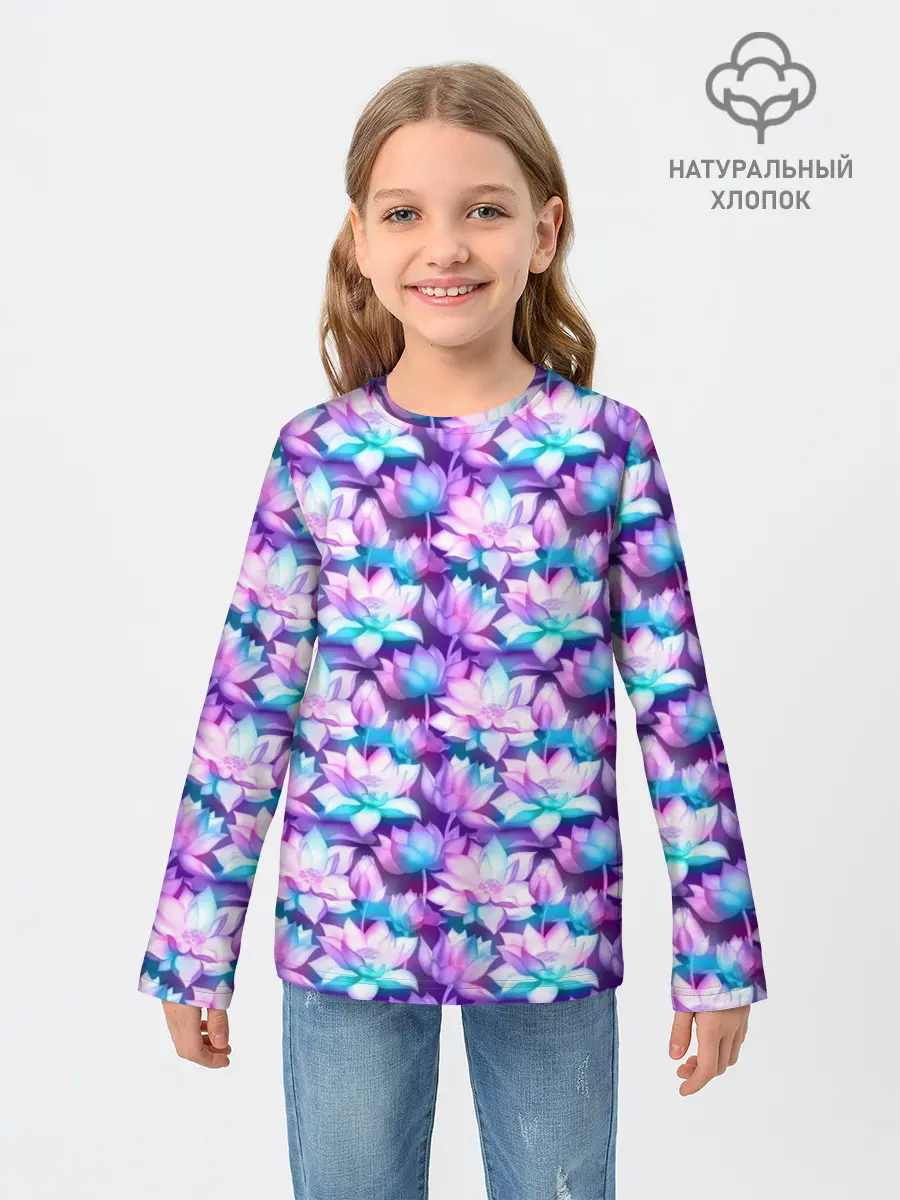 Детский лонгслив / Лотос